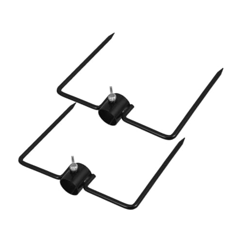 BESTonZON 2 Stück Teiliges Eisen Gartenstab Robuster Erdanker mit Bodenspike Vielseitiger Stabilisator für Rohre Wetterfeste Metallstecker für Fahnenmasten Sonnenschirme Gartenbeleuchtung von BESTonZON