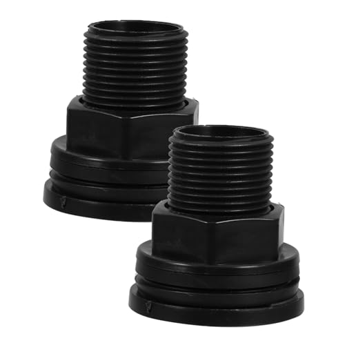 BESTonZON 2 Stück Teiliges Gewinde Wasserbehälter Anschlussset Vielseitige Durchführungsdichtungen für Regentonnen Teiche und Gartenschläuche Einfache Installation Kompatibel mit von BESTonZON