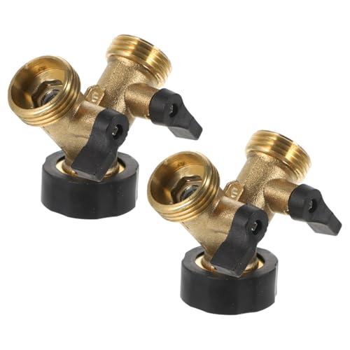 BESTonZON 2 Stück Teiliges Messing Gartenschlauch Verteiler Y Adapter Ersatzstück Wasserhahn Anschluss für Garten Wassersystem Langlebig BESTonZON 2 Stück Teiliges Messing Gartenschlauch Verteiler Y Adapter Ersatzstück Wasserhahn Anschluss für Garten Wassersystem Langlebig von BESTonZON