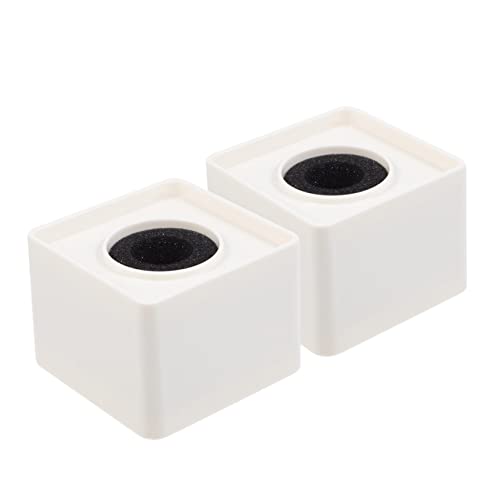 BESTonZON 2 Stück Teiliges Quadratische Mikrofon flaggen aus Robustem Abs für Professionelle Interview stationen Weiße Tragbare Würfel mit Großem Logo bereich Leicht und Kompakt für von BESTonZON