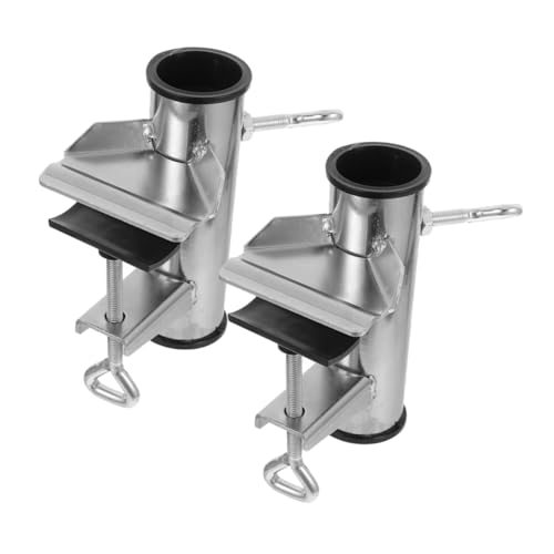 BESTonZON 2 Stück Teiliges Wetterfester Sonnenschirmhalter für Balkon und Terrasse Verstellbare Korrosionsbeständige Schirmklemme aus Robustem Passend für Außenbereiche Wie Garten von BESTonZON