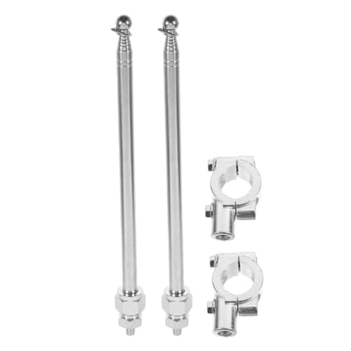 BESTonZON 2 Stück Teleskop fahnenmast aus Aluminium für Motorrad Fahrradlenker Robustes Tragbares Zubehör für Erwachsene Einfache Installation Vielseitig Kompatibel BESTonZON 2 Stück Teleskop fahnenmast aus Aluminium für Motorrad Fahrradlenker Robustes Tragbares Zubehör für Erwachsene Einfache Installation Vielseitig Kompatibel von BESTonZON
