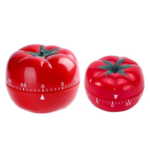 BESTonZON 2 Stück Tomaten-Timer Obst-Dekor Mechaniker Spezialwerkzeuge Timer Für Kinder Koch-Timer Uhr Obst-Timer Alarm Küchen-Timer Countdown-Timer Cartoon-Küchen-Timer von BESTonZON