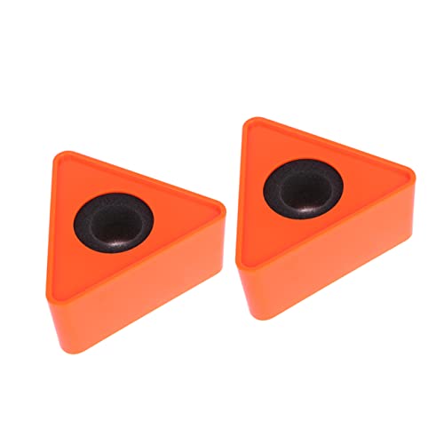 BESTonZON 2 Stück Tragbares Abs Mikrofonschild im Dreiecksdesign für Interview Mikrofone Orange für Logo Präsentationen und Einfache Handhabung von BESTonZON