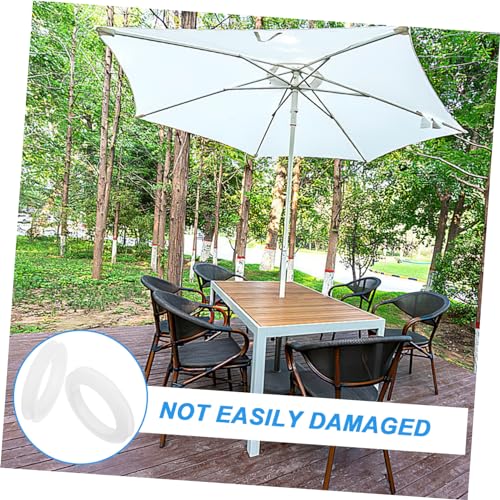 BESTonZON 2 Stück Transparente Tischschirm Ringe Universelle Fixierung Abriebfest Hitzebeständig Schützende Regenschirm Lochabdeckungen für Garten Outdoor Tische BESTonZON 2 Stück Transparente Tischschirm Ringe Universelle Fixierung Abriebfest Hitzebeständig Schützende Regenschirm Lochabdeckungen für Garten Outdoor Tische von BESTonZON