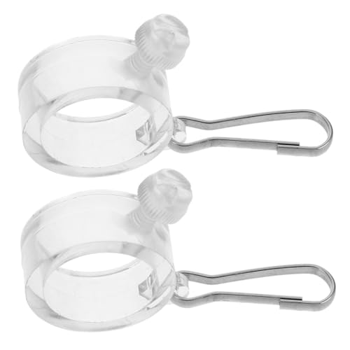 BESTonZON 2 Stück Verstellbare Fahnenmast-Ringe mit Haken Windfeste Anti-wickel Halterungen für Fahnenstangen Stabile Befestigung für Outdoor-paraden und Zeitlich begrenzte Flaggen von BESTonZON