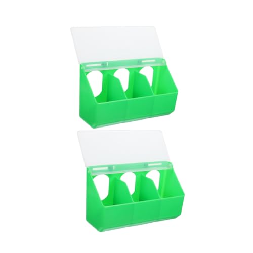 BESTonZON 2 Stück Vogelfutterspender mit Doppelgitter Hängender Futternapf für Tauben und Papageienkäfige Stabiler Futterbehälter für Kleine und Mittelgroße Vögel Einfach zu Befestigen und von BESTonZON