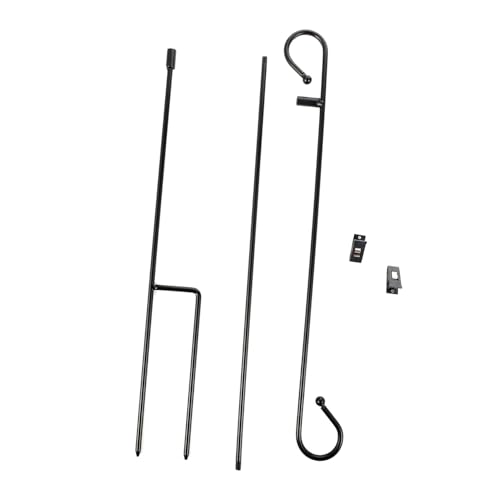 BESTonZON 2 Stück Wetterfester Gartenflaggenhalter aus Metall Robuster Fahnenmast mit Clips Stabiler Gartenfahnenständer für Lawn Flags Dekorativer Outdoor Banner Pole Stand von BESTonZON