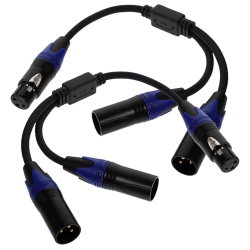 BESTonZON 2 Stück Xlr Splitterkabel Polig mit Stecker zu Buchsen Geflochtenes Audiokabel aus Sauerstofffreiem Kupfer Langlebig für Mikrofon Bühne Studio Konferenz und Live Sound BESTonZON 2 Stück Xlr Splitterkabel Polig mit Stecker zu Buchsen Geflochtenes Audiokabel aus Sauerstofffreiem Kupfer Langlebig für Mikrofon Bühne Studio Konferenz und Live Sound von BESTonZON