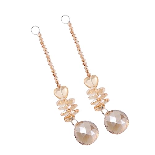 BESTonZON 2 Stücke Hängende Kristallkugeln Fensterdekoration Moderne Deko für Vorhänge Lichtfänger Feng Shui Schmuck Hochzeiten und Partys Strahlende Lichtbrechung im Lsdz von BESTonZON