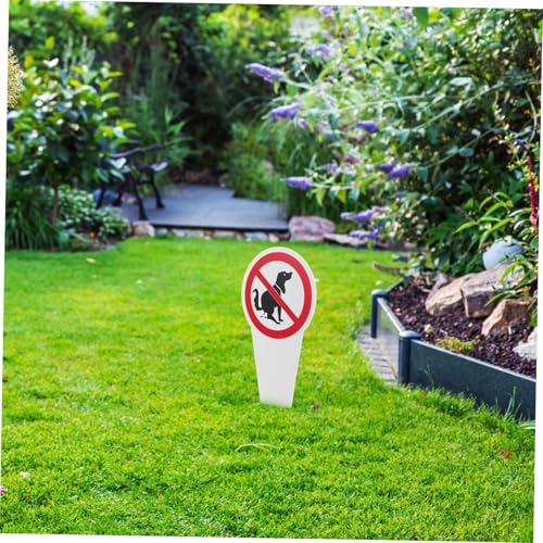 BESTonZON 2 Teiliges No Pooping Hundeverbot Schild Erdspieß Wetterfestes Warnschild für Garten und Bereiche Leicht Montierbar und Langlebig zur Hunde Vermeidung von BESTonZON