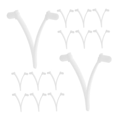 BESTonZON 20 Stück Reinigungswerkzeuggriff Ersatz-v-Clips Für Pools Pool-Skimmer-stangenclips Pool-Skimmer-netzaufsatz Für Stange Pool-v-Clips Poolzubehör Weiß Plastik von BESTonZON