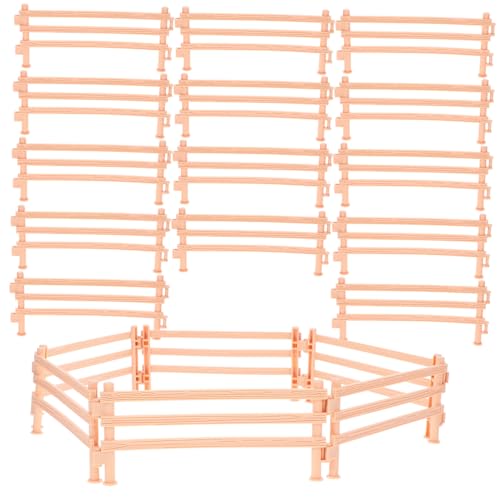 BESTonZON 20 Stück Teiliges Miniatur Farmzäune aus Hochwertigem Kunststoff Realistische Gartenzaun Modelle für DIY Kleine Landschaften Langlebig Detailreich als Bauernhof von BESTonZON