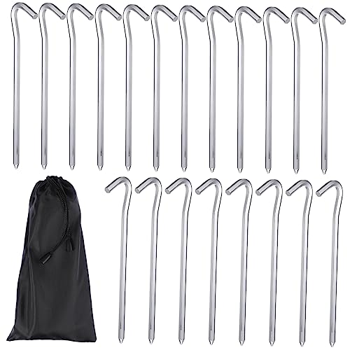 BESTonZON 20 Stück Zeltspitzen Aluminiumlegierung Robuste Zeltheringe für Garten Camping und Outdoor Aktivitäten mit Aufbewahrungstasche von BESTonZON