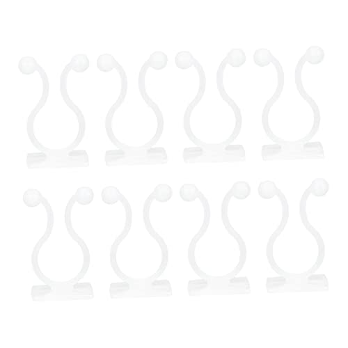 BESTonZON 200 Stück Selbstklebende Pflanzenclips Wandbefestigung Robuste Kletterpflanzen Halterung Installieren Langlebig als Rankhilfe und Kabelorganisator Mittelgroß Weiß von BESTonZON