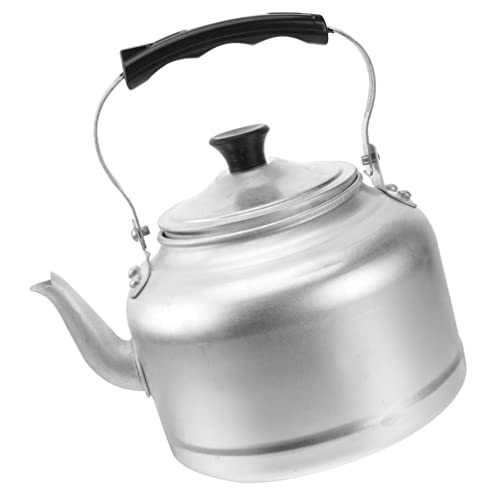 BESTonZON 2L Teekanne Teekessel Teekocher Wasserkessel Kaffeekessel Aluminium Wasserkocher Servierkanne f¨¹r Zuhause K¨¹che B¨¹ro Camping Picknick Wandern Silber von BESTonZON