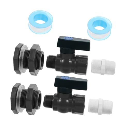 BESTonZON 2Satz PVC Wasserfass Zapfen Kit mit Umleitelement für Gartenfässer Wassertanks und Aquarien Robuste und Einfache Installation für Gartenbewässerung BESTonZON 2Satz PVC Wasserfass Zapfen Kit mit Umleitelement für Gartenfässer Wassertanks und Aquarien Robuste und Einfache Installation für Gartenbewässerung von BESTonZON