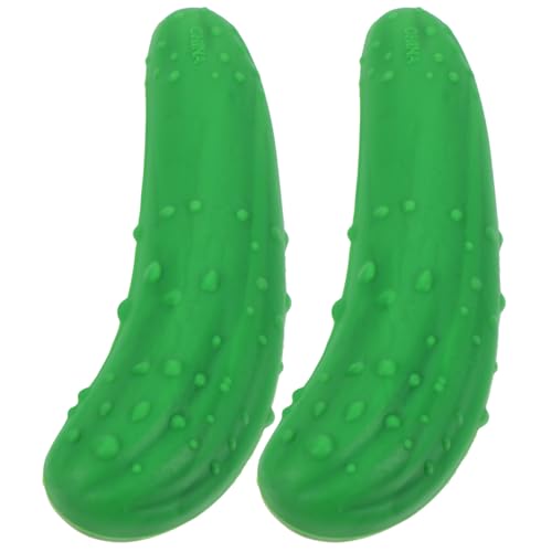 BESTONZON 2pcs Weinverschluss Flaschenverschluss Silikon Flasche Stopper Korken in Gurke Form (Grün) von BESTonZON