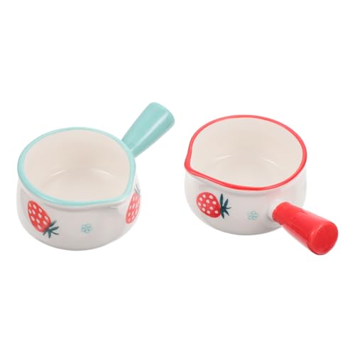 BESTonZON 2 Stück Antihaft Milchtopf Keramik Milchpfannen Für Induktionsherde Mit Ausguss Und Ergonomischem Griff Bpa Frei in Verschiedenen Farben von BESTonZON