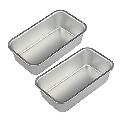 BESTonZON 2st Pfanne Backformen Brot Backblech Gusseisen Topf Brot Backen Mini-brotbackformen Brotbackblech Toast Laib Pfanne Rechteck Laibform Toastpfanne Backen Kastenform Teig Kuchen Käse von BESTonZON