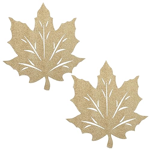 BESTonZON 2stücke Dekorative Tischschutzmatten Aus Unbeschichtetem Ahornblatt-design Für Thanksgiving Und Familienfeiern Hitzeisolierend Schützt Esstisch Goldene Farbe BESTonZON 2stücke Dekorative Tischschutzmatten Aus Unbeschichtetem Ahornblatt-design Für Thanksgiving Und Familienfeiern Hitzeisolierend Schützt Esstisch Goldene Farbe von BESTonZON