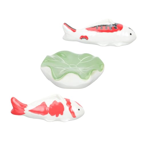 BESTonZON 3 Stück Keramikkugeln Schwimmend Dekorative Aquarium Deko Handbemalte Farbige Schwimmkugeln für Fischbecken Schonend für Wasserqualität Langlebige Keramik für Teiche und von BESTonZON