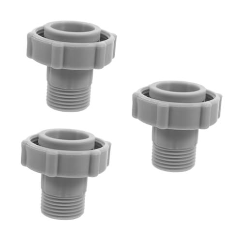 BESTonZON 3 Stück Schwimmbadverbindung Poolreinigungsgeräte Für Den Poolablaufschlauch Adapter Für Schwimmschläuche Wasserrohrverbindung Poolablaufgarnitur Verbindet Grey PVC von BESTonZON