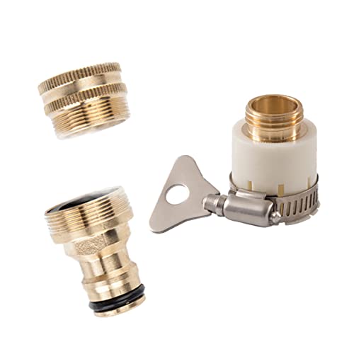 BESTonZON 3 Stück Stecker Set Teilig Hochdruck Schnellkupplungsadapter für Gartenschlauch und Wasserhahn Installieren Rostfrei und Langlebig von BESTonZON