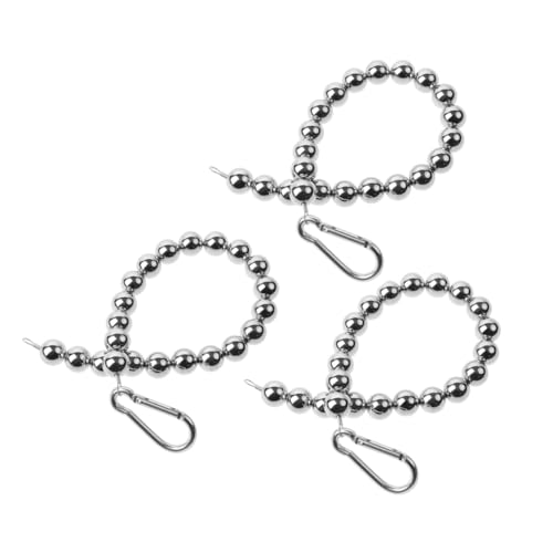 BESTonZON 3 Stück Teiliges Edelstahl Flagpole Beaded Retainer Rings Wetterfeste Befestigungsringe für Fahnenmast Einfache Anbringung Vielseitig Kompatibel für Außenflaggen von BESTonZON