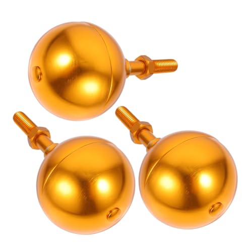 BESTonZON 3stücke Kugel-fahnenmastspitze Aus Aluminium Für Teleskop-fahnenmast-Ornament Solarbetriebener Ersatz Outdoor-licht-fahnenmast-Spitze Hochglanzpoliert von BESTonZON