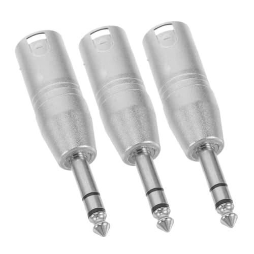 BESTonZON 3 Stück Trs Xlr Male Audio Adapter Symmetrische Stereoübertragung Rauscharmes Signal Kompakt und Leicht Geeignet für Mischpulte Studioaufnahmen und Streaming von BESTonZON