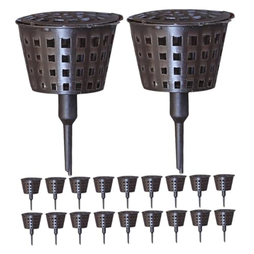 BESTonZON 30 Stück Teiliges Kunststoff düngerkorb Deckel Bonsai düngeschale für Orchideen und Sukkulenten Praktisches Pflanzgefäß zubehör für Garten und Hydrokultur für Präzise von BESTonZON