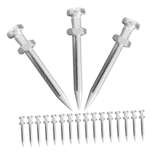 BESTonZON 30 Stück Teiliges Metall Rasenbelüfter Nägel Bodenbelüftungsschuh Zubehör für Garten Rasenpflege Langlebig Einfach zu Montieren und Vielseitig Einsetzbar im Außenbereich von BESTonZON