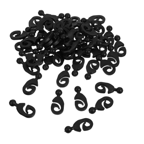 BESTonZON 30 Stück Teiliges Schwarze Kunststoff Haken für Gazebo Vorhänge Windfeste Zeltvorhang Clips mit Glatter Oberfläche Langlebige Befestigung für Sonnenschutz und Privatsphäre im von BESTonZON
