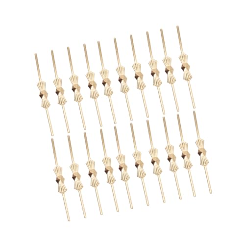 BESTonZON 300 Stück Kronleuchter Lampenteil Befestigungsclip Kronleuchter Schleifennadel Kompakter Kronleuchterstift Kronleuchter-Clips Lampenclips Aluminiumlegierung Golden von BESTonZON