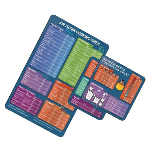 BESTonZON 3stücke Magnetische Kochzeit-aufkleber Für Heißluftfritteuse Präzise Kochanleitung Für Verschiedene Gerichte Einfach Zu Lesen Verwenden Für Heimische Küche BESTonZON 3stücke Magnetische Kochzeit-aufkleber Für Heißluftfritteuse Präzise Kochanleitung Für Verschiedene Gerichte Einfach Zu Lesen Verwenden Für Heimische Küche von BESTonZON