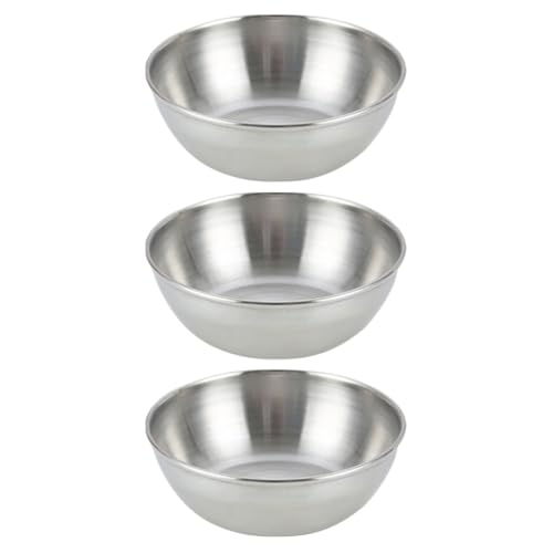 BESTonZON 4 Stücke Edelstahl Mini Dipschalen, Edelstahl Snackschalen Kleine Servierschalen Snackschale, Saucenschälchen, Benutzt als Dipschale von BESTonZON