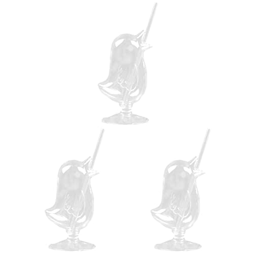 BESTonZON 3st Tukan Weinglas Schnapsglas Einzigartige Trinkgläser Hawaiischer Partypokal Whiskybecher Vogel-cocktailglas Getränk Glasbecher Vogelgläser, Cocktailgläser Rotweinglas von BESTonZON