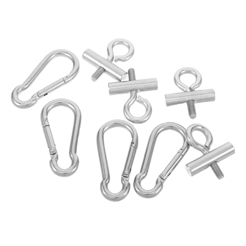 BESTonZON 4 Sätze Edelstahl Kederleisten Stopper mit Haken und Federclips für Stabile Wetterfeste Befestigung von Sonnensegeln und Markisen im Garten Wohnmobil Zelt und Outdoor-Bereich von BESTonZON