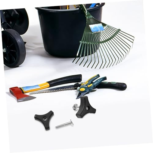 BESTonZON 4 Sätze Rasenmäher Ersatzgriff mit Dreieck knauf und Schrauben Langlebiger Abs eisen Griff Kompatibel für Gartengeräte Einfacher Einbau Ergonomisch für Effizientes Mähen von BESTonZON