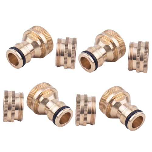 BESTonZON 4 Sätze Teiliges Messing Wasserhahn Adapter Gartenschlauch Schnellverbinder Innen Außengewinde Übergang Kompatibel mit Zapfen für Gartenbewässerung und Autowäsche BESTonZON 4 Sätze Teiliges Messing Wasserhahn Adapter Gartenschlauch Schnellverbinder Innen Außengewinde Übergang Kompatibel mit Zapfen für Gartenbewässerung und Autowäsche von BESTonZON