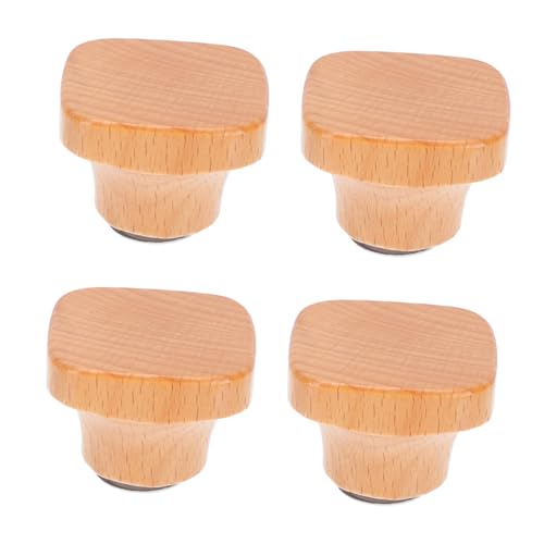 BESTonZON 4 Deckelgriff aus Holz Deckelgriffe für Kochtöpfe Pot Ersatzknöpfe küchenarmatur Kitchen Accessories Universaldeckel Holzknöpfe praktischer Topfdeckelgriff Küchenutensilien von BESTonZON