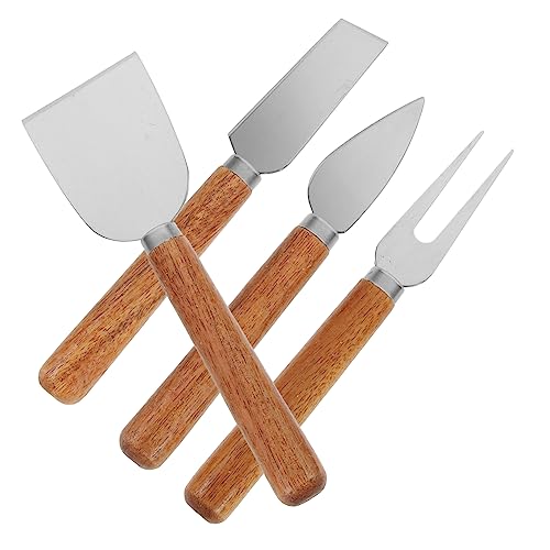 BESTonZON 4 Stück Käsemesser-set Tragbare Käsegabel Käseschneider Käseschneideset Wurstkäse Käsespatel Für Den Haushalt Käsestreuer Käsebesteck-sets 4-teiliges Set Rostfreier Stahl Holz BESTonZON 4 Stück Käsemesser-set Tragbare Käsegabel Käseschneider Käseschneideset Wurstkäse Käsespatel Für Den Haushalt Käsestreuer Käsebesteck-sets 4-teiliges Set Rostfreier Stahl Holz von BESTonZON
