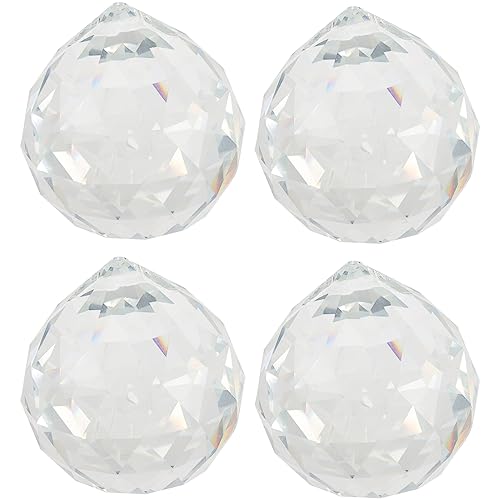 BESTonZON 4 Stück Kristallprismen Hängend Transparente Kristallanhänger für Fenster Lampen DIY Deko Suncatcher für Romantische Wohnraumgestaltung BESTonZON 4 Stück Kristallprismen Hängend Transparente Kristallanhänger für Fenster Lampen DIY Deko Suncatcher für Romantische Wohnraumgestaltung von BESTonZON