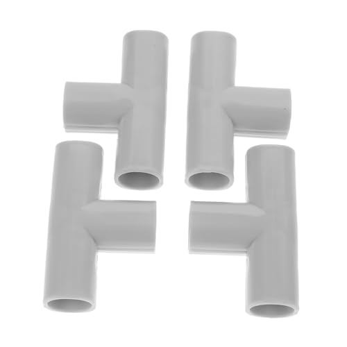 BESTonZON 4 Stück PVC Verbinder Rahmenverbinder für Zeltmöbel Sichere Montage Hellgrau von BESTonZON