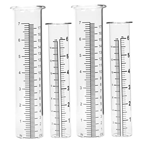 BESTonZON 4 Stück Regenmessrohr Wetter Regenmesser Im Freien Regenmesser Mit Regenmessgerät Regenmesser Für Den Garten Ersatzrohr Für Regenmesser Regenmesszylinder Glas Transparent BESTonZON 4 Stück Regenmessrohr Wetter Regenmesser Im Freien Regenmesser Mit Regenmessgerät Regenmesser Für Den Garten Ersatzrohr Für Regenmesser Regenmesszylinder Glas Transparent von BESTonZON