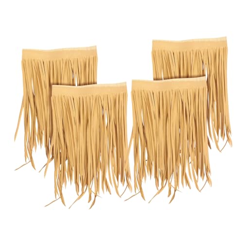 BESTonZON 4 Stück Strohdach gefälschtes hohes Gras Material Gartenhütte Grasdach lebensechtes Stroh im Freien künstliches Stroh Strohgrasdach falsches Gras Sport Light Brown BESTonZON 4 Stück Strohdach gefälschtes hohes Gras Material Gartenhütte Grasdach lebensechtes Stroh im Freien künstliches Stroh Strohgrasdach falsches Gras Sport Light Brown von BESTonZON