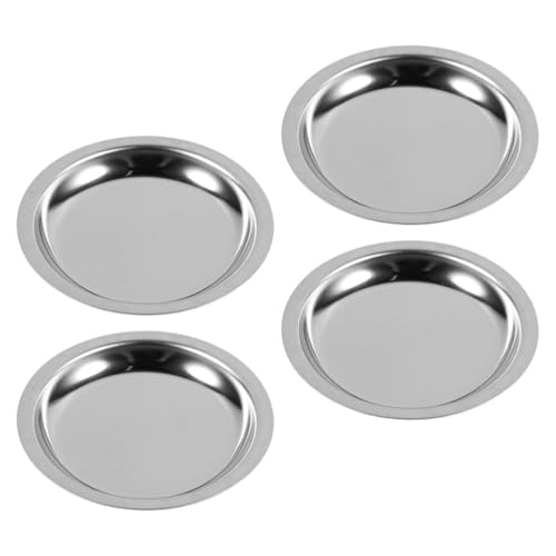 BESTonZON 4stücke Edelstahl Teebeutelhalter Teeservice Untersetzer Für Tassen Praktisches Teebechersaucer Für Zuhause Restaurant Bar Und Tee-räume Tischschutz Und Dekoration von BESTonZON