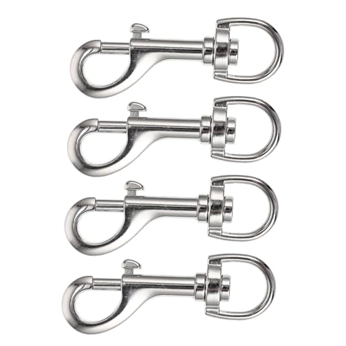 BESTonZON 4 Stück Teiliges Langlebige Legierungs Snap Haken für Haustierleinen Stabiler Drehverschluss Robust für Schwere Hunde für Taschen und Bastelprojekte von BESTonZON