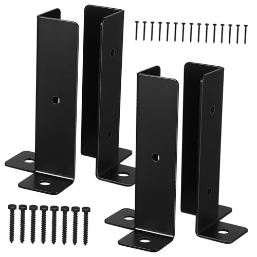 BESTonZON 4 Stück Teiliges Pergola Basishalterungen Einstellbare Zaunpfostenanker für Holzpfosten Einfache Montage Vielseitig Einsetzbar Erhöhte Stabilität für Terrassen und Zäune von BESTonZON